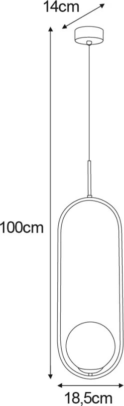KAJA K-5120 VENTA Egyágú Függesztett Lámpa Fém E14 IP20