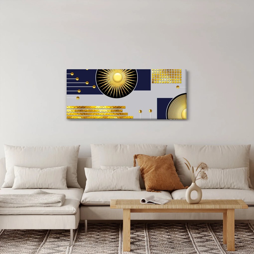 Kép - arany körök (120x50 cm)