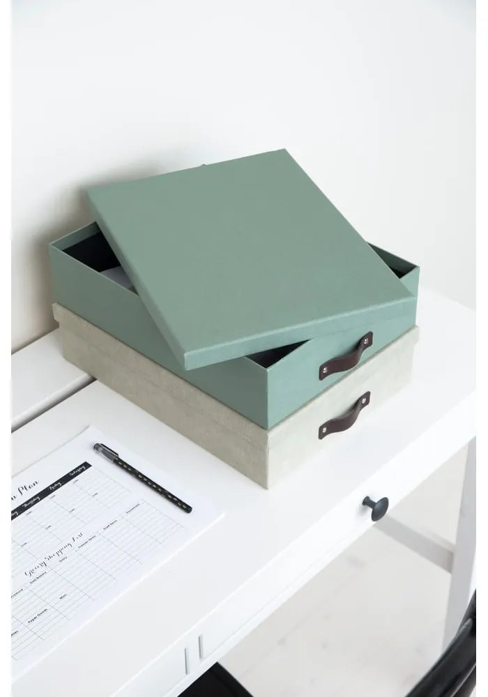 Zöld karton rendszerező dokumentumokhoz Oskar Canvas Paper Laminate – Bigso