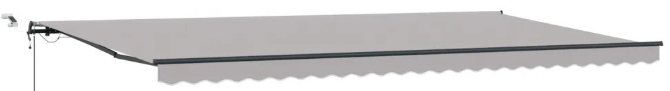 Automatikus Behúzható Napellenző LED Világosszürke 600x300 cm