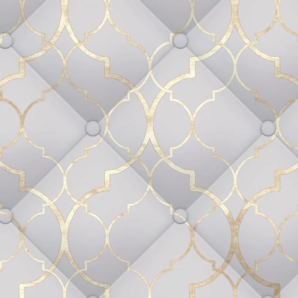 Gario Paraván Marokkói lóhere szürke színben Méret: 180 x 170 cm, Kivitelezés: Forgó paraván 360°