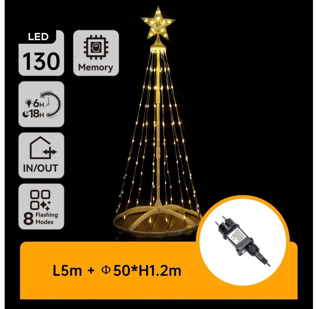Aigostar-LED Kültéri karácsonyi dekoráció LED/3,6W/31/230V 2700K 120cm IP44