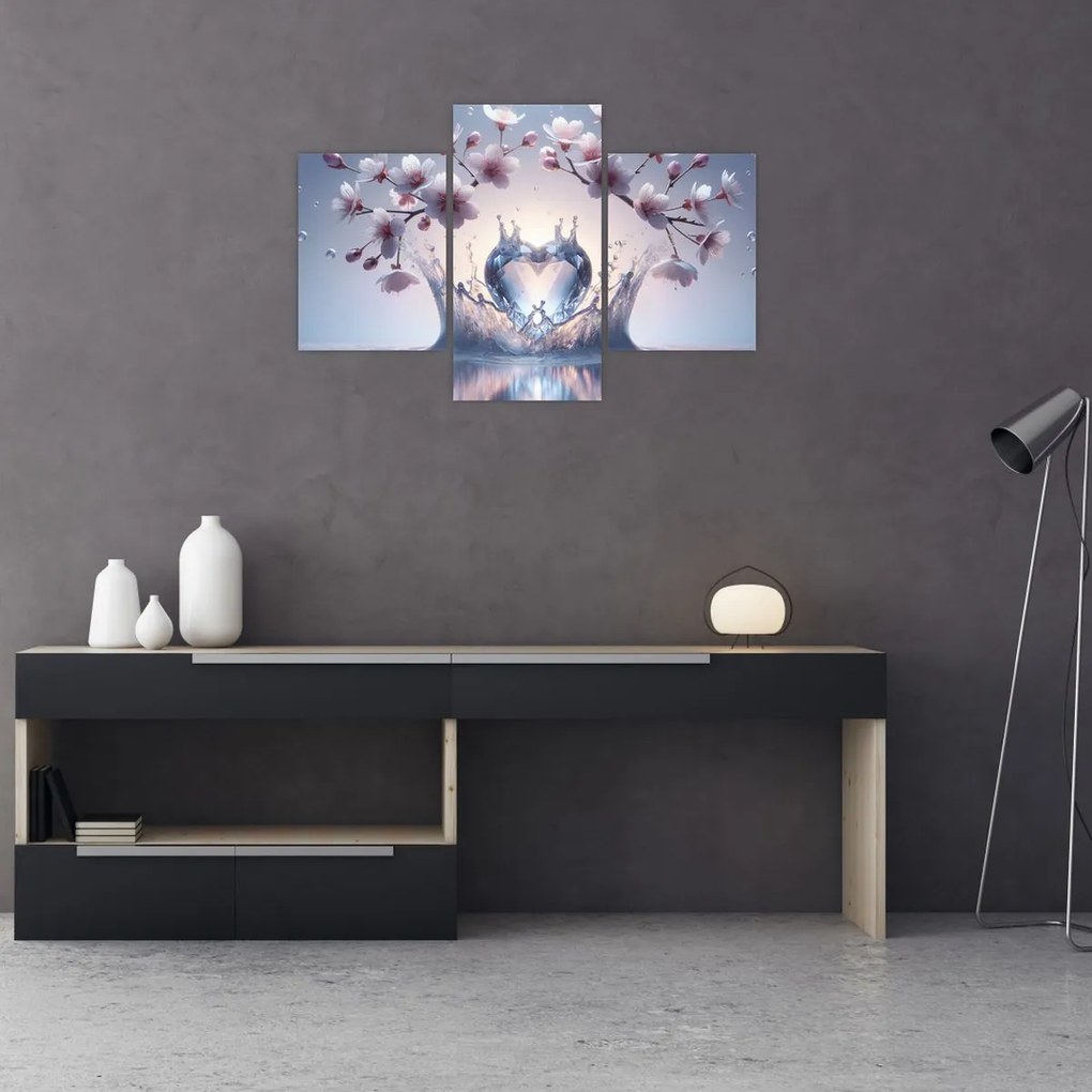 Kép - Gyémánt szív (90x60 cm)