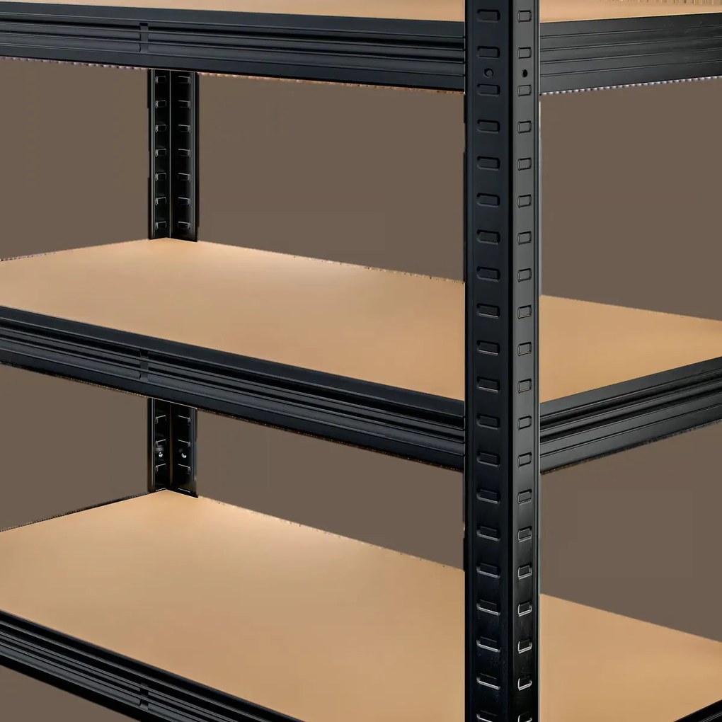 Deuba 2 db 6 polcos polc szett - fekete