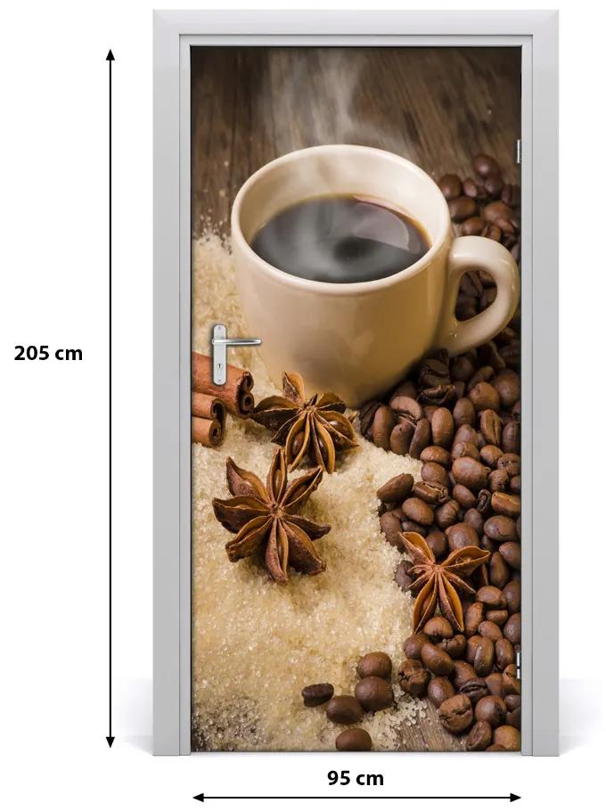 Ajtóposzter öntapadós csésze kávé 75x205 cm