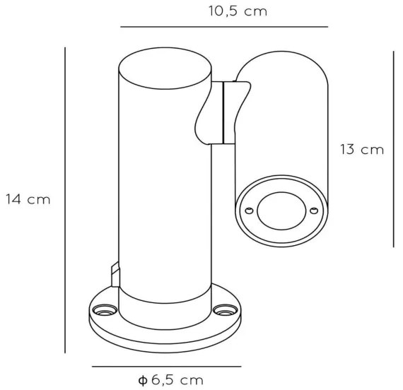 Lucide 27893/05/29 - LED Kültéri lámpa TATUM LED/5W/230V IP65 14 cm antracit