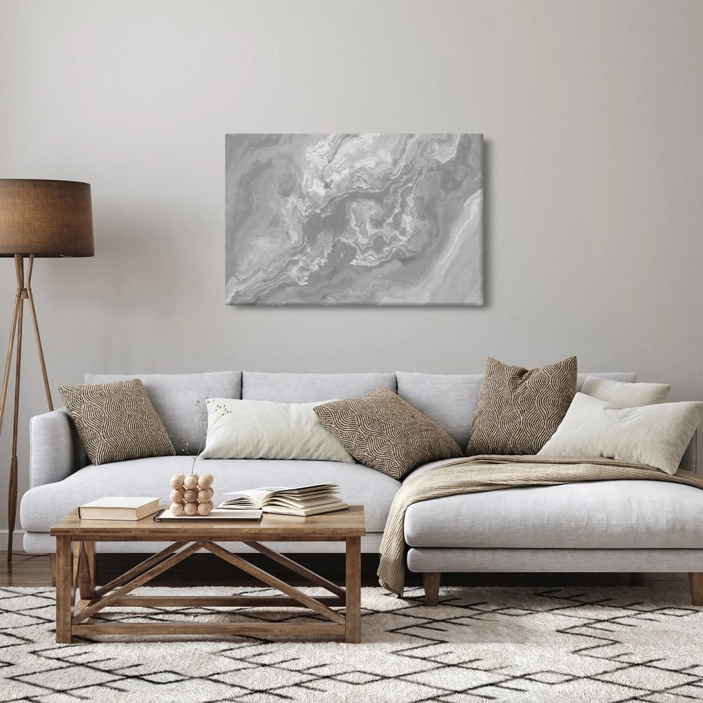 Kép - Márvány fekete-fehérben (90x60 cm)