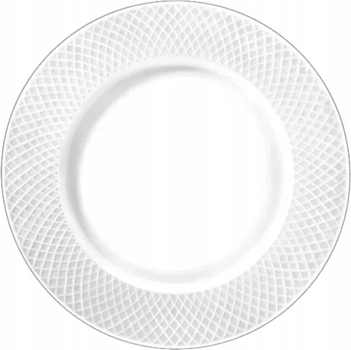 Wilmax fehér porcelán lapostányér, kerek, 28 cm