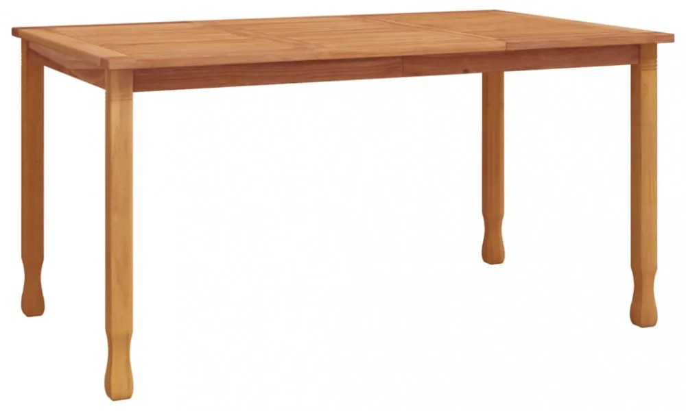 tömör tíkfa kerti étkezőasztal 150 x 90 x 75 cm