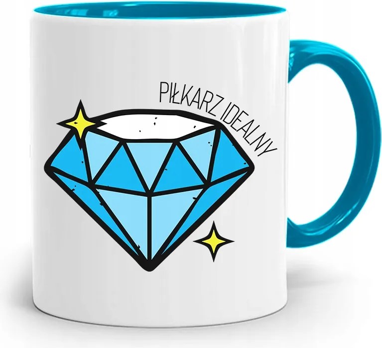 Kék Bögre Labdarúgóknak Tökéletes, fényképes nyomattal