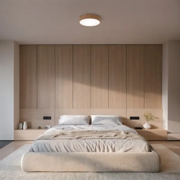 Fürdőszobai mennyezeti lámpa CLEO 3xE27/24W/230V IP54 á. 37,5 cm tölgy