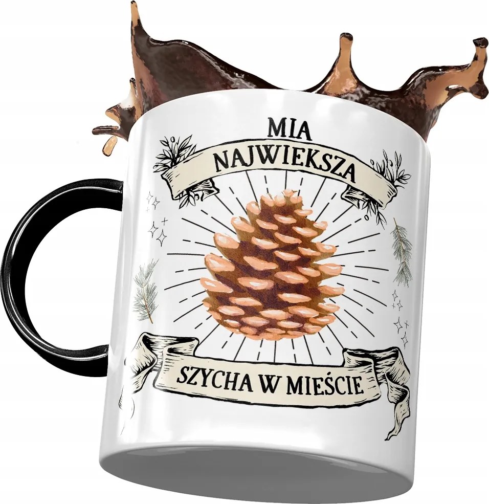 Fekete Bögre Mia Feleség Barátnő Ajándék Nyomtatott Fotóval