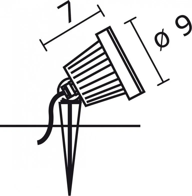 NOVOLUX 113A-G23X1D-02 FOCUS Kültéri Növényvilágító Lámpa Fekete GU5,3/MR16 IP68