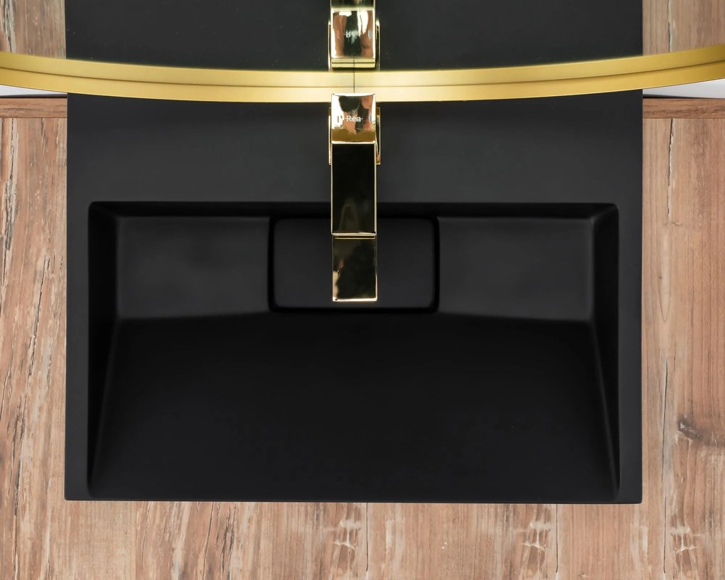 Konglomerátum mosdó GOYA black MAT 50CM
