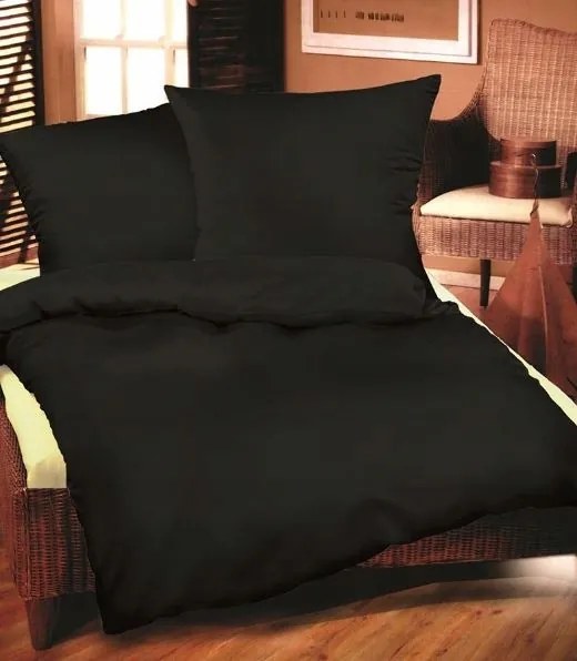 Ágyneműhuzat 140x200 fekete egyszínű