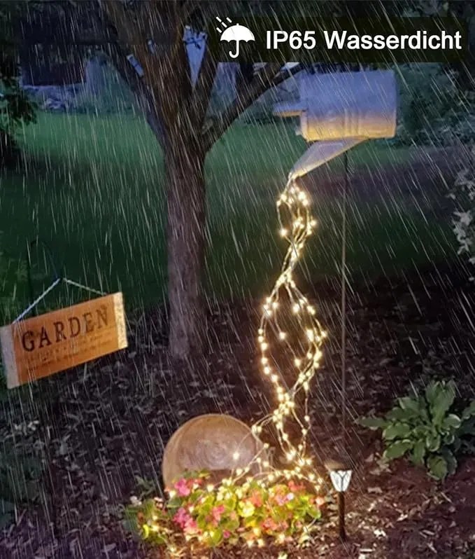 Joysing Led világítás 1m 100 dióda vízesés IP65 időzítő erkély karácsony 230V