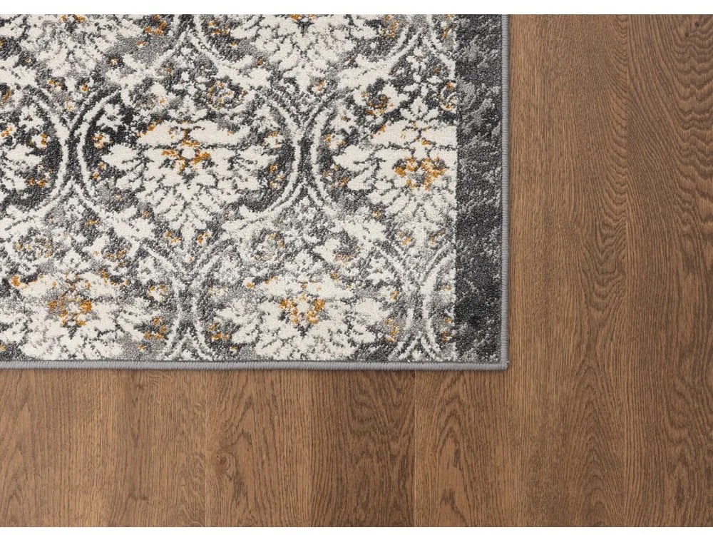 Sötétszürke-elefántcsont színű futószőnyeg 80x300 cm Soft Viskan – FD