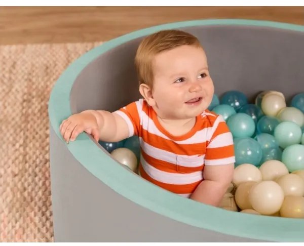 B-Toys - Gyermek száraz medence labdákkal átm. 89 cm szürke/türkiz