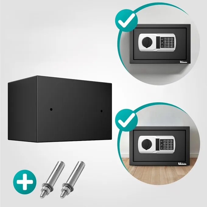 monzana® Defer biztonsági trezor - 31x20x20 cm fekete