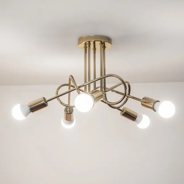 Felületre szerelhető csillár OXFORD 5xE27/15W/230V, arany