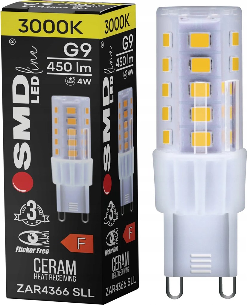 Led izzó G9 4W 450lm Hőszínű 3000K Energiatakarékos Lámpákhoz