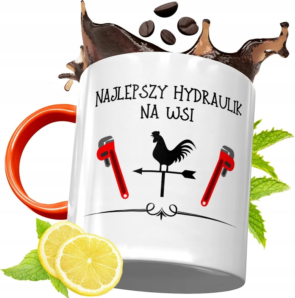 Narancssárga Bögre Vízvezeték Szerelőnek Ajándék fényképes nyomattal