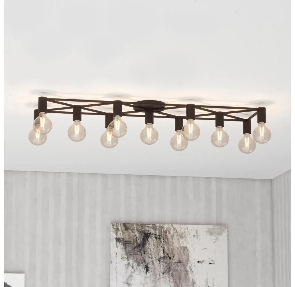 Eglo 43722 - Mennyezeti lámpa SPEKE 11xE27/40W/230V fekete