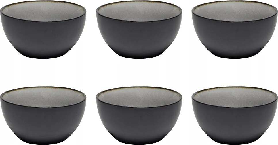 Tál Szett 6 Db-os Black Jeans Szürke Mártogatós Saláta 12x6cm
