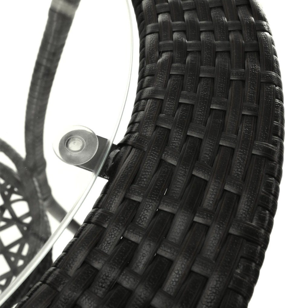 Kerti rattan szett 1+2, barna, LASAN