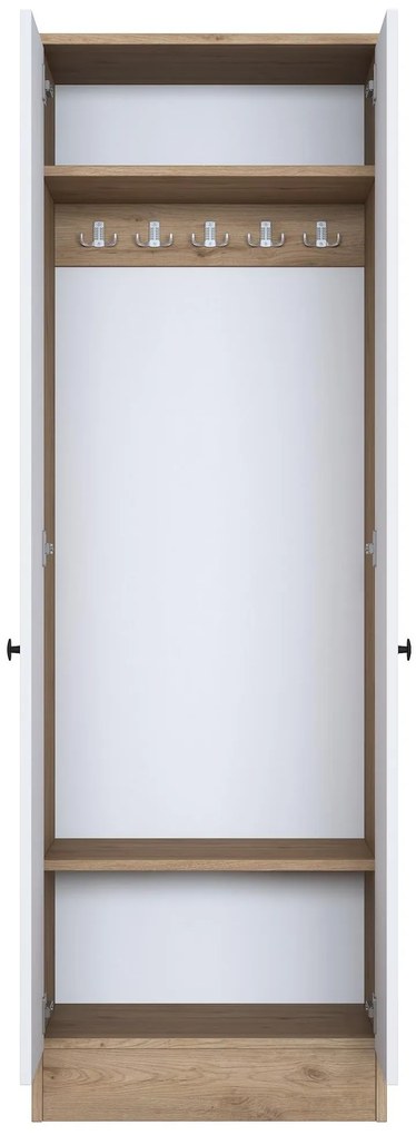 Ruhásszekrény Bivake 1 (fehér + dió) . 1093926