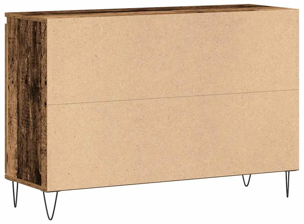 antik fa színű szerelt fa tálalószekrény 101,5 x 35 x 70 cm