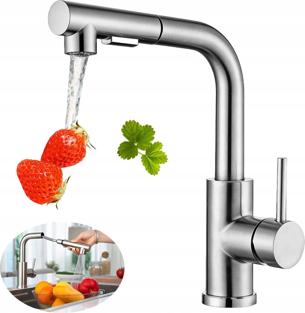 L-alakú Csaptelep Teleszkópos Fejjel 2 Vízáramlási Mód