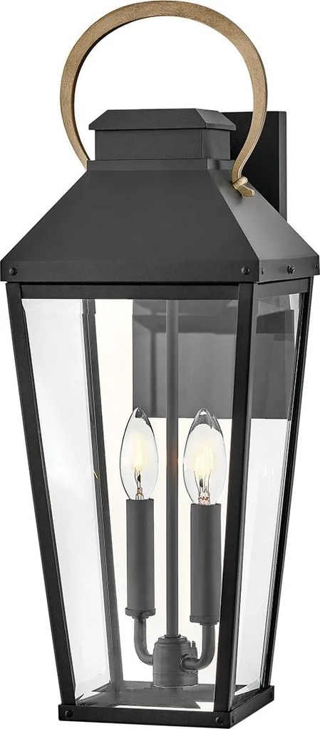 Hinkley lighting klasszikus kültéri fali lámpa dawson barna fekete átlátszó elshk-dawson-l IP44