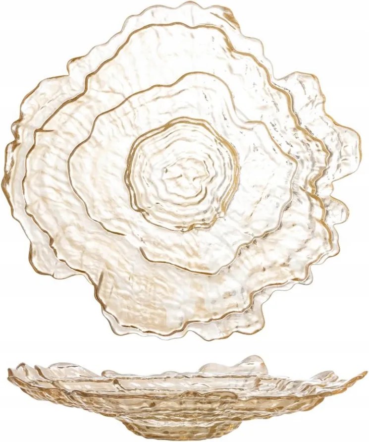 Bloomingville Asimi Üveg Dekorációs Tál 38 cm Bézs