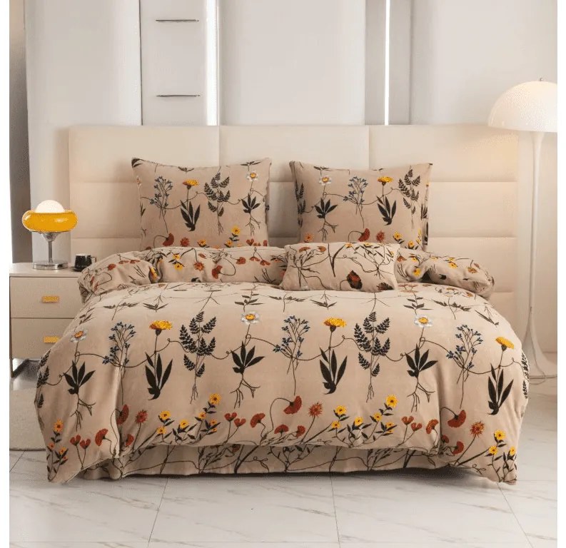 HERBAR bézs mikroplüss ágyneműhuzat Ágyneműhuzat mérete: 70 x 90 cm | 140 x 200 cm