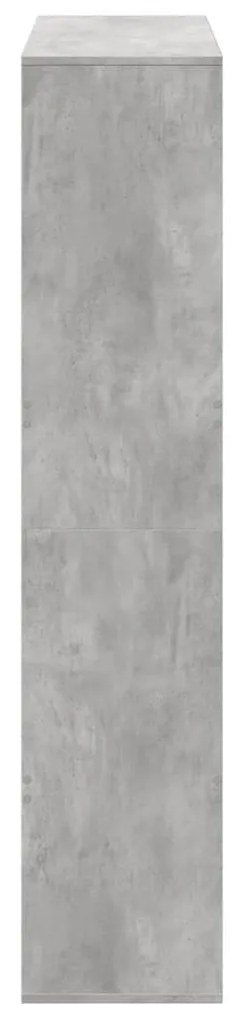 betonszürke szerelt fa könyvespolc 100 x 33 x 156,5 cm