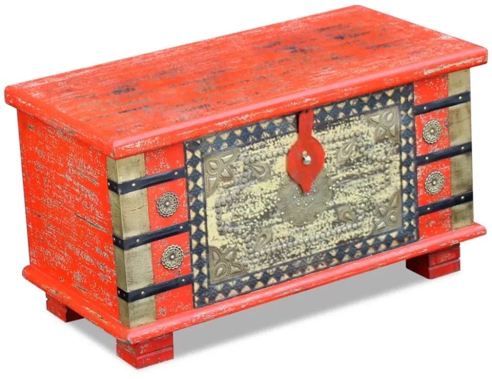 80x40x45 cm Piros mangófa tárolóláda