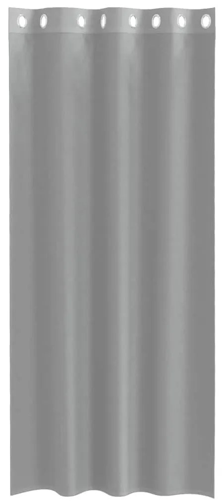 2 db világosszürke fátyolfüggönyök rojtokkal 140x245 cm