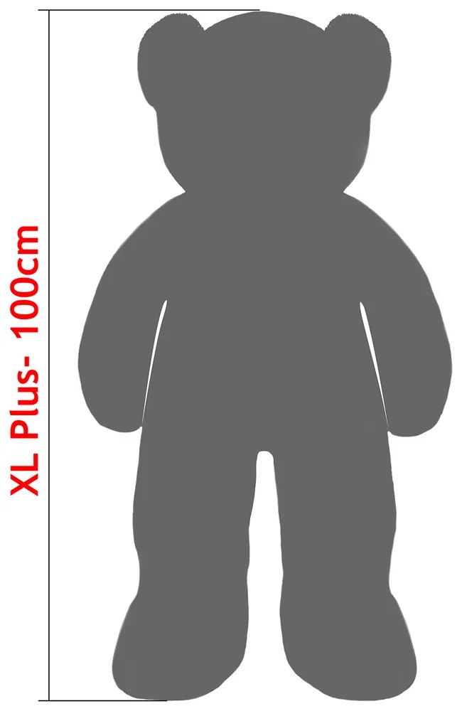 Deuba Plüss maci XL 100 cm - fehér