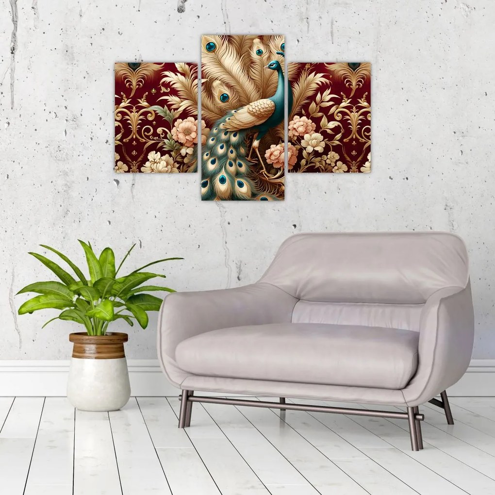 Kép – Elegáns páva (90x60 cm)