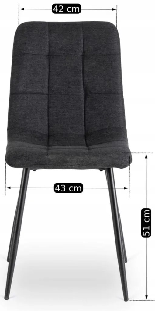 Fekete Szövet Étkezőszék. PERU 2