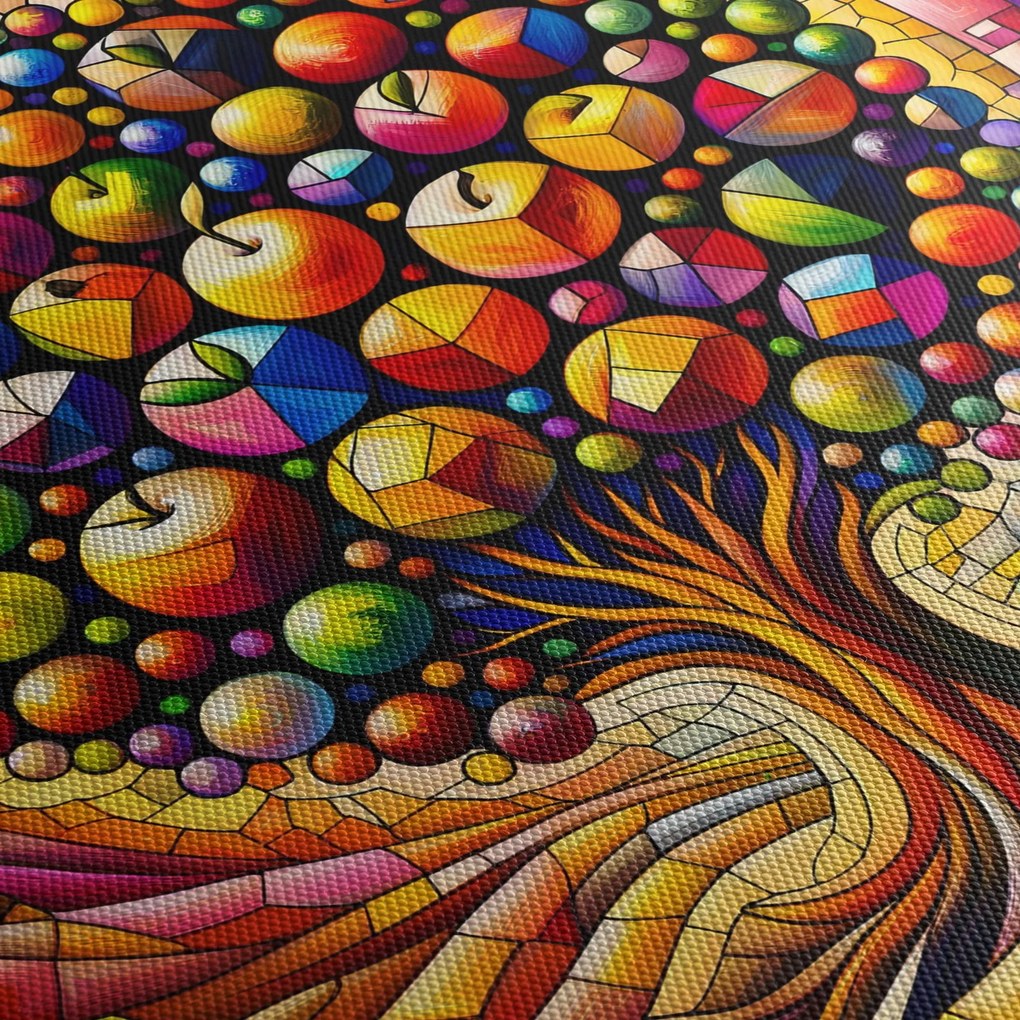 Kép – Színes fa almákkal (150x105 cm)