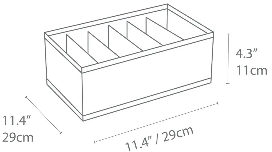 Drawer bézs rekeszes fiókrendszerező, 16,5 x 11 cm - Bigso Box of Sweden