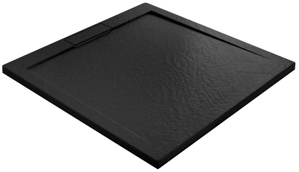 Rea Grand Black, ásványkőből készült zuhanytálca 90x90x3,5 cm, REA-K4595