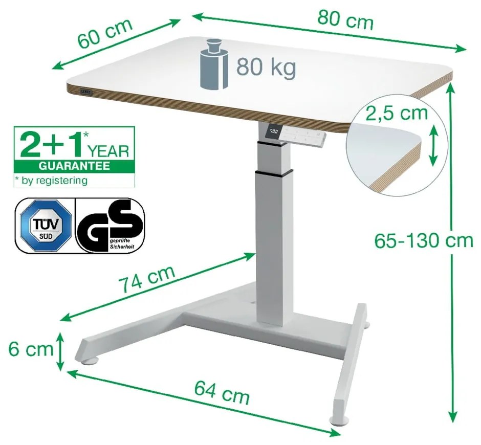 Ergonomikus állítható asztal Ergo – Leitz