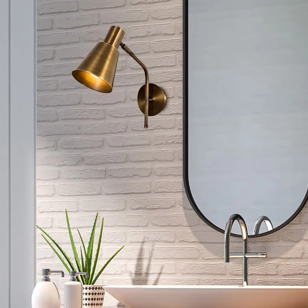 Bronzszínű fali lámpa ø 15 cm Sivani – Opviq lights