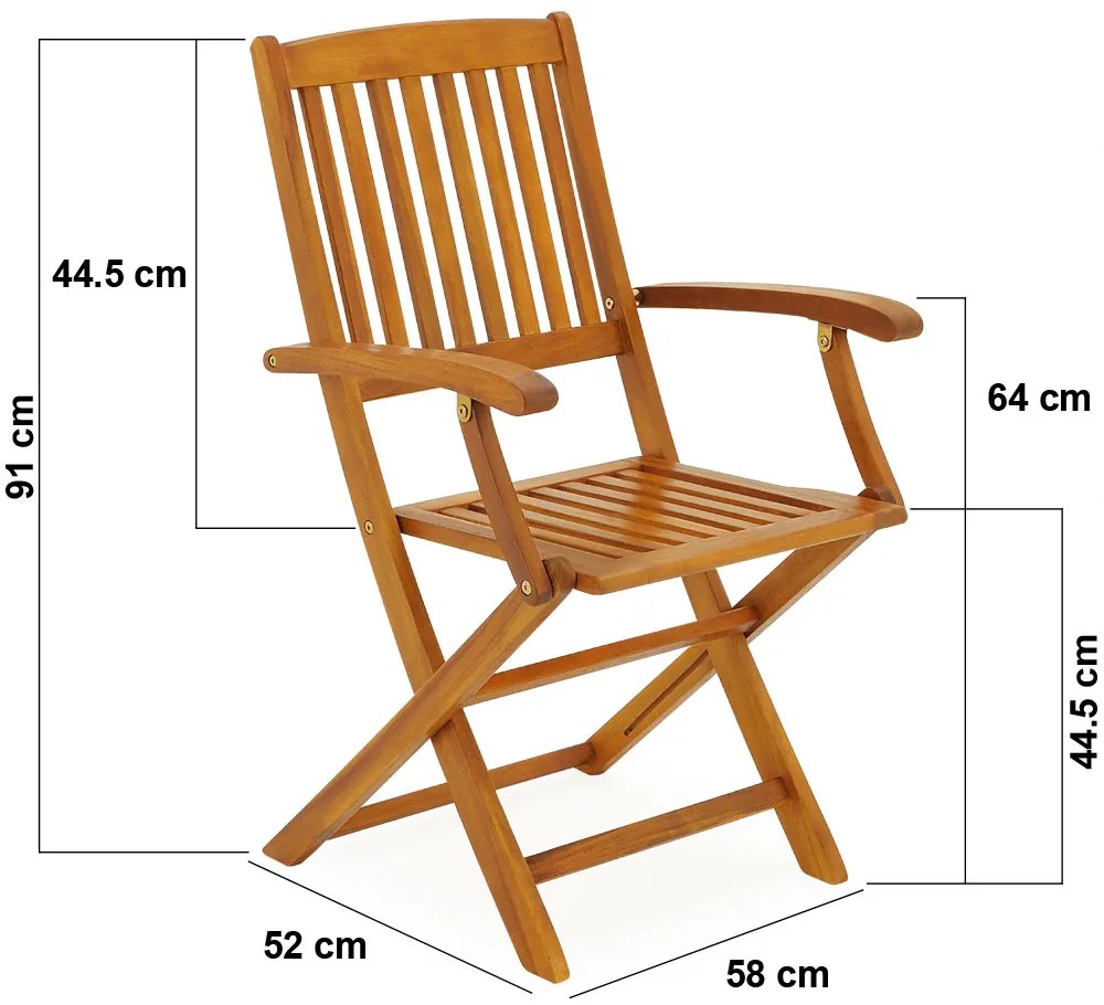 Deuba Boston 1+6 fa garnitúra - akác