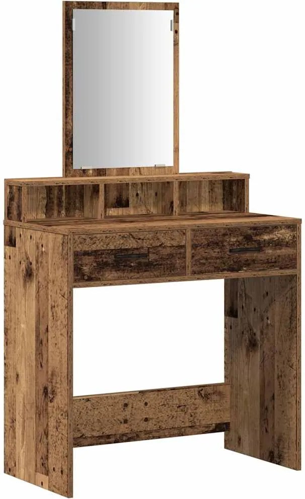 vidaXL Öltözködőasztal fiókkal Öreg fa 79 x 41 x 140 cm Faanyag