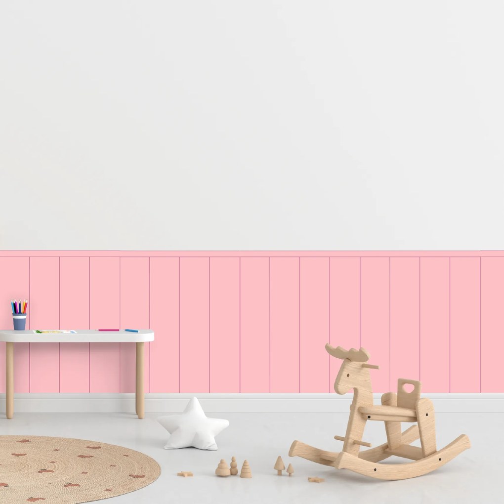 PIPPER. Textil öntapadó tapéta - Egy téglalap - Cukorka rózsaszín színű Méret: 60cm, Szín: Sápadt