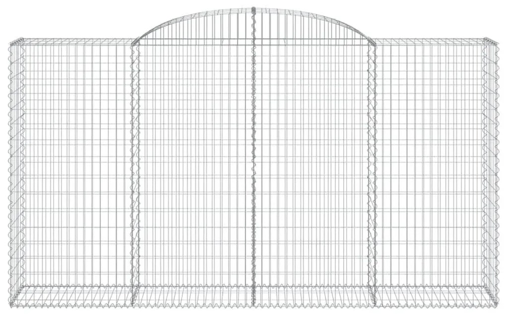 9 db íves horganyzott vas gabion kosár 300x50x160/180 cm